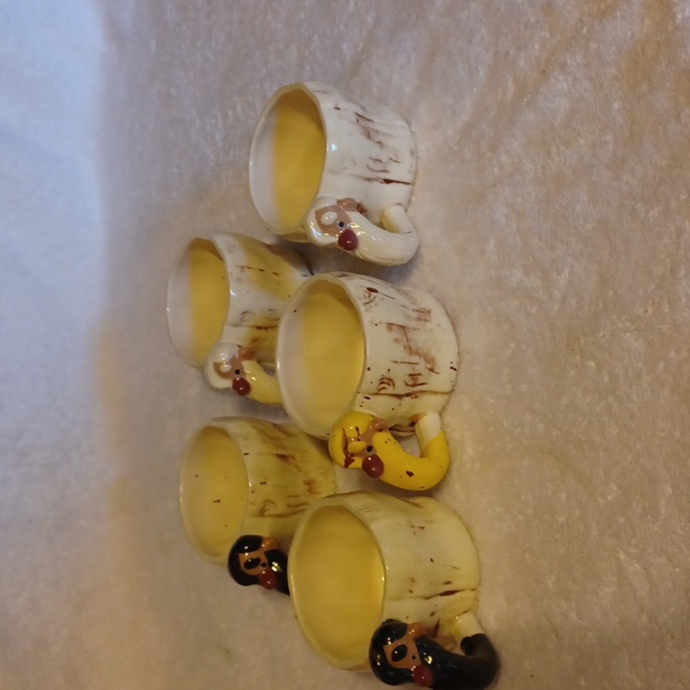 Twin Winton hillbilly Pasadena mugs vintage ceramic mugs set of 5